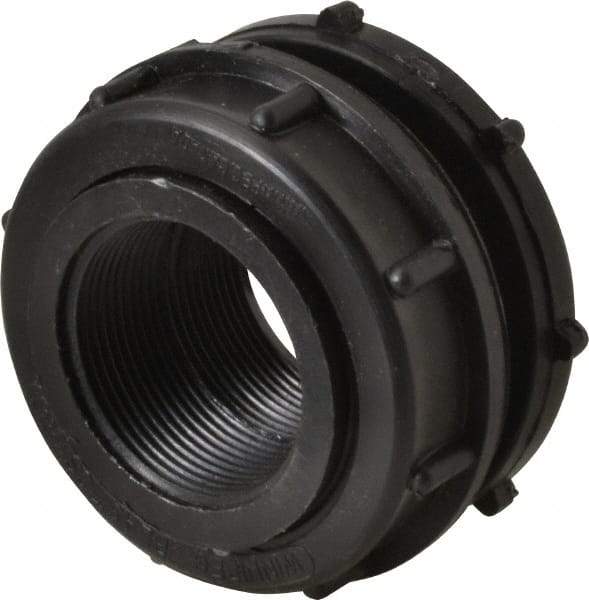 NIBCO - 1-1/2" Polypropylene Plastic Pipe Tank Adapter - Schedule 80, Tank x FPT End Connections - USA Tool & Supply
