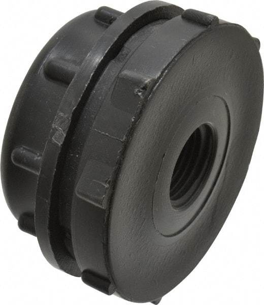 NIBCO - 1/2" Polypropylene Plastic Pipe Tank Adapter - Schedule 80, Tank x FPT End Connections - USA Tool & Supply