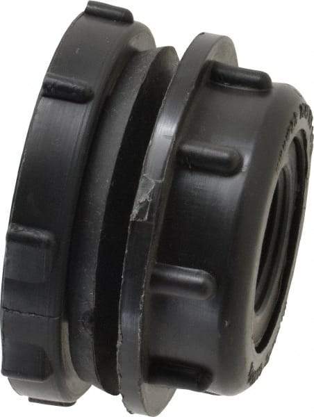 NIBCO - 3/4" Polypropylene Plastic Pipe Tank Adapter - Schedule 80, Tank x FPT End Connections - USA Tool & Supply