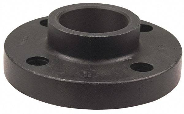 NIBCO - 1" Pipe, 4-1/2" OD, Polypropylene Socket Pipe Flange - Schedule 80, Black - USA Tool & Supply
