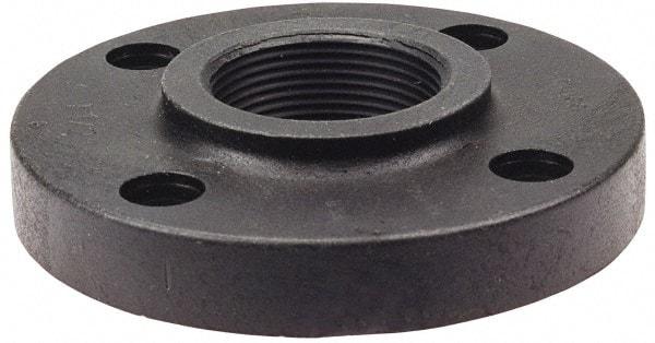 NIBCO - 1-1/4" Pipe, 4-5/8" OD, Polypropylene Threaded Pipe Flange - Schedule 80, Black - USA Tool & Supply