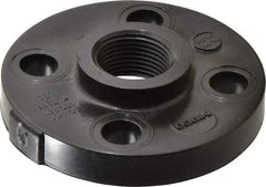 NIBCO - 1" Pipe, 4-1/2" OD, Polypropylene Threaded Pipe Flange - Schedule 80, Black - USA Tool & Supply