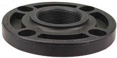 NIBCO - 2" Pipe, 6" OD, Polypropylene Threaded Pipe Flange - Schedule 80, Black - USA Tool & Supply