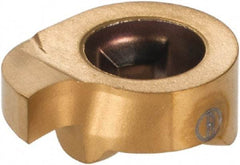 Iscar - 11222010GIQR Grade IC528, 2.22mm Cutting Width Carbide Grooving Insert - 2.3mm Max Depth of Cut, Right Hand, 0.1mm Corner Radius, TiCN/TiN Finish - USA Tool & Supply