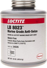 Loctite - 16 oz Brush Top Anti-Seize Anti-Seize Lubricant - Calcium Sulfonate, 2,400°F - USA Tool & Supply