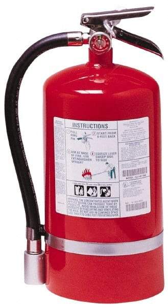 Kidde - 15.5 Lb, 2-A:10-B:C Rated, Halotron Fire Extinguisher - 7-1/4" Diam x 17.12" High, 125 psi, 18' Discharge in 14 sec, Steel Cylinder - USA Tool & Supply