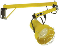 Fostoria - 60 Inch, Pivot, Bracket Mounted, Incandescent, Yellow, Dock Light - 300 Watt, 120 Volt, Nonmagnifying - USA Tool & Supply