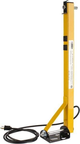 TPI - 24" Long, Steel Task & Machine Light Mounting Arm - Yellow, For Use with Dock Lights - USA Tool & Supply