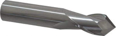 Melin Tool - 3/4" Diam, 1-1/2" LOC, 2 Flute, 90° Point Angle, Solid Carbide Drill Mill - Uncoated, 4" OAL, 3/4" Shank Diam - USA Tool & Supply
