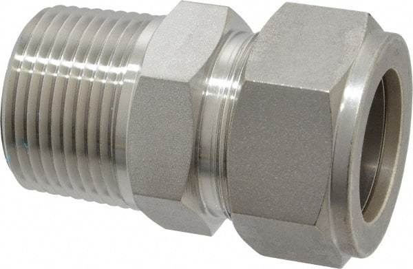 Ham-Let - 1" OD, Grade 316Stainless Steel Male Connector - Comp x MNPT Ends - USA Tool & Supply
