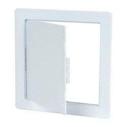 Karp - 9-3/4" Wide x 9-3/4" High, High Impact Styrene Plastic Access Door - 7-3/4" Opening Width, 7-3/4" Opening Height - USA Tool & Supply