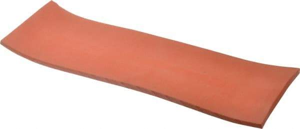 Made in USA - 4" Wide, 1/4" Thick, Silicone Rubber Foam Sheet - 30 Durometer, Orange-Red, -60 to 500°F, 650 psi Tensile Strength, Cut-to-Length - USA Tool & Supply