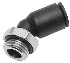 Legris - 10mm OD, 3/8 BSPP, Nylon/Nickel Plated Brass Push-to-Connect Male Elbow 45° - 290 Max psi - USA Tool & Supply