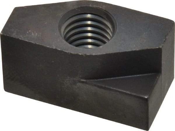 Gibraltar - 1/2-13 Blind Tapped Quarter Turn T Slot Nut - 11/16" Slot Width, 11/16 x 0.427" Base Width x Height, 1-3/8 x 3/4" OAL x Height - USA Tool & Supply