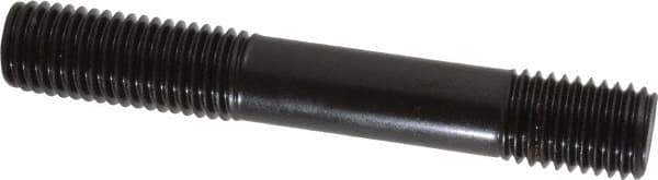 Gibraltar - 3/4-10 5" OAL Unequal Double Threaded Stud - Carbon Steel, Black Oxide Finish, 1-3/4" Long Thread Length, 7/8" Short Thread Length - USA Tool & Supply