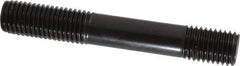 Gibraltar - 3/4-10 5" OAL Unequal Double Threaded Stud - Carbon Steel, Black Oxide Finish, 1-3/4" Long Thread Length, 7/8" Short Thread Length - USA Tool & Supply