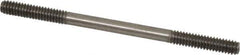 Gibraltar - 1/4-20 4" OAL Equal Double Threaded Stud - Stainless Steel, Black Oxide Finish, 1" Equal Thread Length - USA Tool & Supply