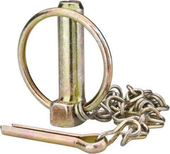 Made in USA - Lynch Pins Pin Diameter (Inch): 7/16 Usable Length (Inch): 1-9/16 - USA Tool & Supply