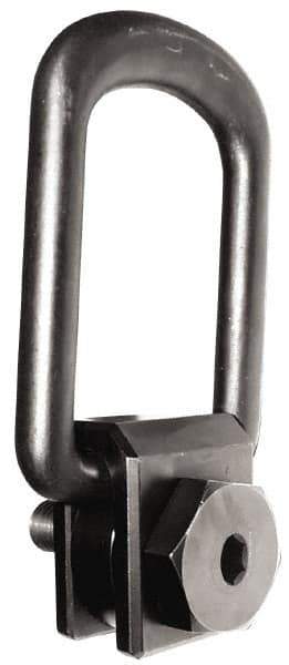 Jergens - 2,500 Lbs. Load Limit, Alloy Steel Side Pull Hoist Ring - Black Oxide Finish, 5/8-11 Inch Thread Size, 2 Inch Diameter Ring - USA Tool & Supply