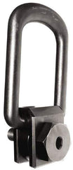 Jergens - 2,500 Lbs. Load Limit, Alloy Steel Side Pull Hoist Ring - Black Oxide Finish, 5/8-11 Inch Thread Size, 2 Inch Diameter Ring - USA Tool & Supply
