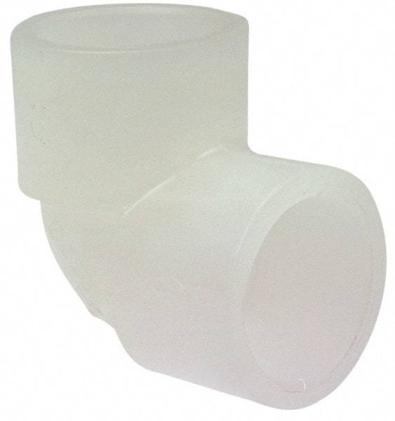 NIBCO - 1/2" Polypropylene Plastic Pipe 90° Elbow Socket - Schedule 80, S x S End Connections - USA Tool & Supply