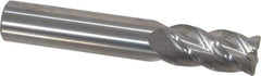 Accupro - 1/2", 4 Flute, Single End, Solid Carbide, 0.045" Corner Radius End Mill - 3" OAL, 40° Helix, Right Hand Flute, 1" LOC, Right Hand Cut - USA Tool & Supply