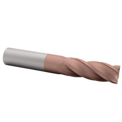Accupro - 1/2", 4 Flute, Single End, Solid Carbide, 0.06" Corner Radius End Mill - 3" OAL, 40° Helix, Right Hand Flute, 1" LOC, Right Hand Cut - USA Tool & Supply