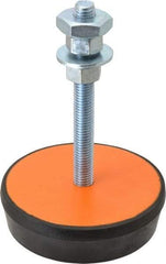 Mason Ind. - 5/8-11 Bolt Thread, 5" Wide Standard Deflection Stud Mount Leveling Pad & Mount - 3,000 Max Lb Capacity, 5" Base Diam - USA Tool & Supply