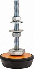 Mason Ind. - 3/8-16 Bolt Thread, 2.38" Wide Standard Deflection Stud Mount Leveling Pad & Mount - 250 Max Lb Capacity, 2-3/8" Base Diam - USA Tool & Supply