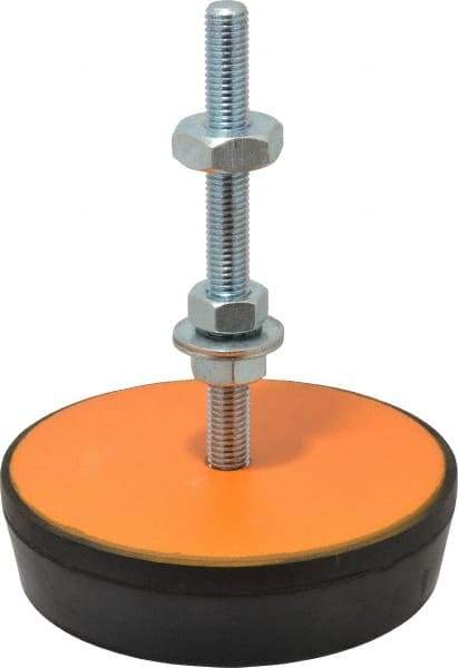 Mason Ind. - 5/8-11 Bolt Thread, 6.88" Wide Standard Deflection Stud Mount Leveling Pad & Mount - 6,000 Max Lb Capacity, 6-3/4" Base Diam - USA Tool & Supply