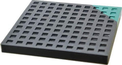 Mason Ind. - 6" Long x 6" Wide x 1/2" Thick, Nitrile, Machinery Leveling Pad & Mat - Green - USA Tool & Supply