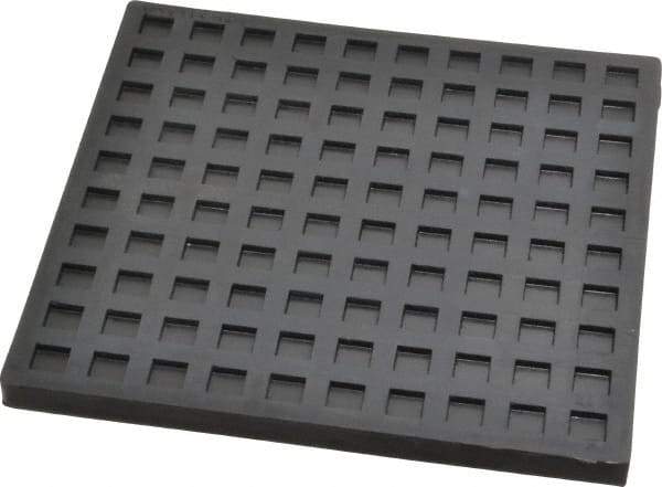 Mason Ind. - 6" Long x 6" Wide x 5/16" Thick, Nitrile, Machinery Leveling Pad & Mat - Black - USA Tool & Supply