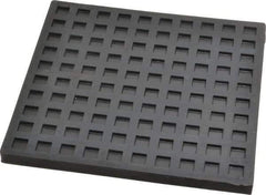 Mason Ind. - 6" Long x 6" Wide x 5/16" Thick, Nitrile, Machinery Leveling Pad & Mat - Black - USA Tool & Supply