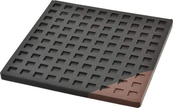 Mason Ind. - 6" Long x 6" Wide x 5/16" Thick, Nitrile, Machinery Leveling Pad & Mat - Brown - USA Tool & Supply
