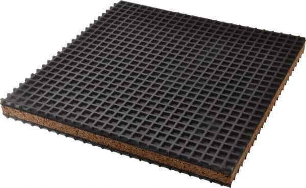 Mason Ind. - 12" Long x 12" Wide x 1" Thick, Neoprene ans Cork, Machinery Leveling Pad & Mat - USA Tool & Supply