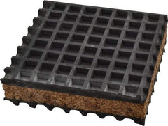 Mason Ind. - 4" Long x 4" Wide x 1" Thick, Neoprene ans Cork, Machinery Leveling Pad & Mat - USA Tool & Supply