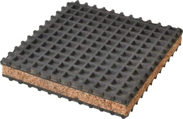 Mason Ind. - 6" Long x 6" Wide x 1" Thick, Neoprene ans Cork, Machinery Leveling Pad & Mat - USA Tool & Supply