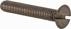 Value Collection - M4x0.70 Metric Coarse, 25mm OAL Slotted Drive Machine Screw - Flat Head, Grade 18-8 & A2 Stainless Steel, Uncoated, Without Washer - USA Tool & Supply