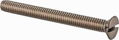 Value Collection - M4x0.70 Metric Coarse, 40mm OAL Slotted Drive Machine Screw - Flat Head, Grade 18-8 & A2 Stainless Steel, Uncoated, Without Washer - USA Tool & Supply