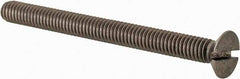 Value Collection - M4x0.70 Metric Coarse, 45mm OAL Slotted Drive Machine Screw - Flat Head, Grade 18-8 & A2 Stainless Steel, Uncoated, Without Washer - USA Tool & Supply