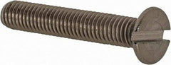 Value Collection - M5x0.80 Metric Coarse, 30mm OAL Slotted Drive Machine Screw - Flat Head, Grade 18-8 & A2 Stainless Steel, Uncoated, Without Washer - USA Tool & Supply