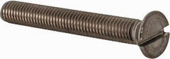 Value Collection - M5x0.80 Metric Coarse, 40mm OAL Slotted Drive Machine Screw - Flat Head, Grade 18-8 & A2 Stainless Steel, Uncoated, Without Washer - USA Tool & Supply