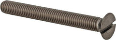 Value Collection - M5x0.80 Metric Coarse, 45mm OAL Slotted Drive Machine Screw - Flat Head, Grade 18-8 & A2 Stainless Steel, Uncoated, Without Washer - USA Tool & Supply