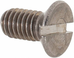 Value Collection - M6x1.00 Metric Coarse, 12mm OAL Slotted Drive Machine Screw - Flat Head, Grade 18-8 & A2 Stainless Steel, Uncoated, Without Washer - USA Tool & Supply