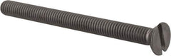 Value Collection - M6x1.00 Metric Coarse, 70mm OAL Slotted Drive Machine Screw - Flat Head, Grade 18-8 & A2 Stainless Steel, Uncoated, Without Washer - USA Tool & Supply
