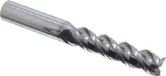 Niagara Cutter - 1/2", 2" LOC, 1/2" Shank Diam, 4" OAL, 3 Flute, Solid Carbide Square End Mill - Single End, TiCN Finish, Spiral Flute, 45° Helix, Centercutting, Right Hand Cut, Right Hand Flute, Series A345 - USA Tool & Supply
