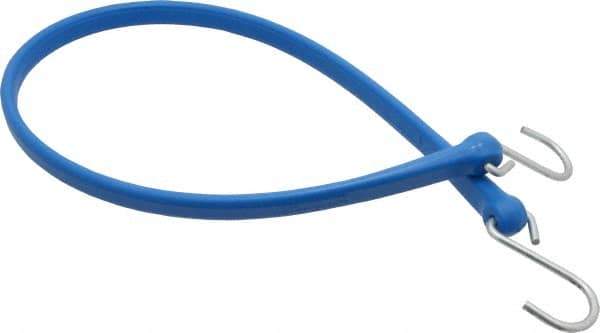 The Perfect Bungee - Heavy Duty Tie Down with S Hook - 36" OAL, Blue - USA Tool & Supply