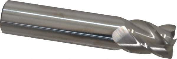 Accupro - 1/2", 4 Flute, Single End, Solid Carbide, 0.02" Corner Radius End Mill - 2-1/2" OAL, 40° Helix, Right Hand Flute, 5/8" LOC, Right Hand Cut - USA Tool & Supply