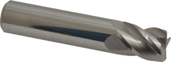 Accupro - 1/2", 4 Flute, Single End, Solid Carbide, 0.03" Corner Radius End Mill - 2-1/2" OAL, 40° Helix, Right Hand Flute, 5/8" LOC, Right Hand Cut - USA Tool & Supply
