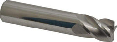 Accupro - 1/2", 4 Flute, Single End, Solid Carbide, 0.03" Corner Radius End Mill - 2-1/2" OAL, 40° Helix, Right Hand Flute, 5/8" LOC, Right Hand Cut - USA Tool & Supply